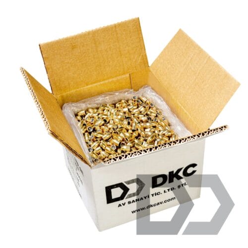 2500 pieces of high-quality DKC 9mm 115 Gr FMJ Bullets, known for precision craftsmanship and cost savings in bulk.